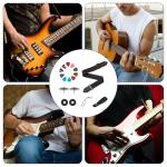 Adjustable Black Guitar Strap with Picks and Locks