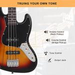 Glarry 4 String Jazz Electric Bass Guitar Bundle