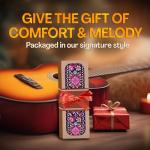 Adjustable Pink Guitar Strap with Picks and Locks