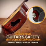 Adjustable Pink Guitar Strap with Picks and Locks