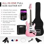 Beginner Electric Guitar Starter Kit - Pink 39in
