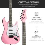 Beginner Electric Guitar Starter Kit - Pink 39in