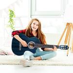 WINZZ 39" Blue Cutaway Electric Classical Guitar