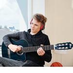 WINZZ 39" Blue Cutaway Electric Classical Guitar