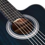 WINZZ 39" Blue Cutaway Electric Classical Guitar