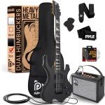 Pyle Fire Electric Guitar with Practice Amp Kit