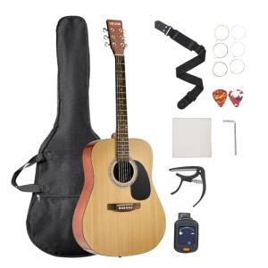 VEVOR Dreadnought Acoustic Guitar Beginner Bundle 41”
