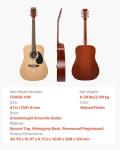 VEVOR Dreadnought Acoustic Guitar Beginner Bundle 41”