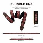 Nefelibata Retro Red Flower Guitar Strap