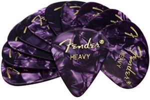 Fender 351 Heavy Picks, 12 Pack - Purple Moto