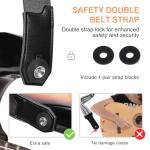 LEKATO Adjustable Glitter Guitar Strap - Red Orange