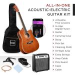 Beginner Acoustic Electric Guitar Starter Set - Natural