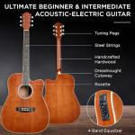 Beginner Acoustic Electric Guitar Starter Set - Natural