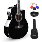 Kadence Frontier Acoustic Electric Guitar - Black EQ