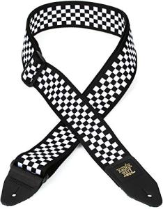 Ernie Ball Black and White Checkered Guitar Strap