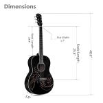 WINZZ 39-Inch Concert Acoustic Guitar with Kit