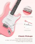 Vangoa Pink Electric Guitar Starter Kit with Amp