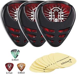 Donner Guitar Picks Holder with 10 Picks and Stickers
