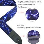 WOGOD Jacquard Hootenanny Guitar Strap with Leather Ends