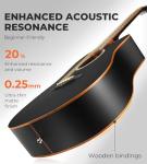 Vangoa 41" Acoustic Guitar Beginner Bundle Black