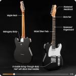 Fesley 39" TL Style Electric Guitar with Wilkinson Pickups