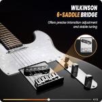 Fesley 39" TL Style Electric Guitar with Wilkinson Pickups