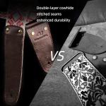 WELAIYOOUQ Jacquard Guitar Strap with Leather Ends