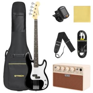 STRICH Full-Size Electric Bass Guitar Starter Kit