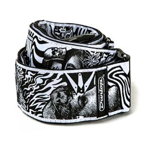 Jim Dunlop Black & White Skulls Guitar Strap