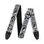 Jim Dunlop Black & White Skulls Guitar Strap
