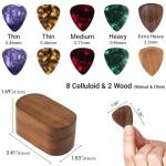 Omniwood Guitar Pick Holder Set with 10 Picks