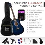 41in Full Size Beginner Acoustic Guitar Set - Blue