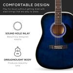 41in Full Size Beginner Acoustic Guitar Set - Blue