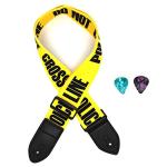Adjustable Yellow Police Line Guitar Strap