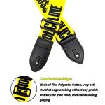 Adjustable Yellow Police Line Guitar Strap