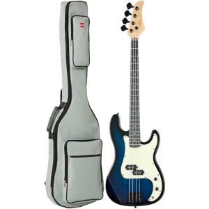 Beginner 4-String Electric Bass Guitar Set - Hollywood Blue