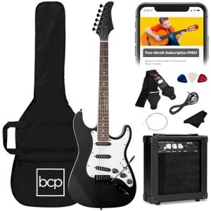 Beginner Electric Guitar Starter Kit - Jet Black