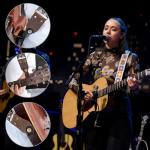 Nefelibata Crazy Horse Leather Guitar Strap - Sunflower