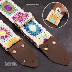 Nefelibata Crazy Horse Leather Guitar Strap - Sunflower