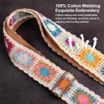 Nefelibata Crazy Horse Leather Guitar Strap - Sunflower