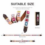 Nefelibata Crazy Horse Leather Guitar Strap - Sunflower