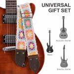 Nefelibata Crazy Horse Leather Guitar Strap - Sunflower