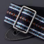 Nefelibata Vintage Blue Guitar Strap with Pick Pocket