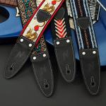 Nefelibata Vintage Blue Guitar Strap with Pick Pocket