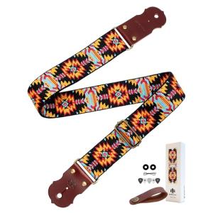 BoonSpark Adjustable Guitar Strap with Vintage Design