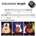 LEKATO Flower Guitar Strap with Pick Holder and Picks