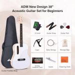 ADM 38" Acoustic Guitar Kit for Beginners