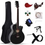 41" Acoustic Guitar Bundle for Beginners - Black
