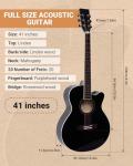 41" Acoustic Guitar Bundle for Beginners - Black