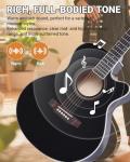 41" Acoustic Guitar Bundle for Beginners - Black
